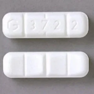 Rektangulære hvide Xanax 2 mg tabletter med delekærv