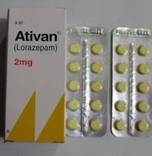 Hvide Lorazepam Ativan 2 mg tabletter til behandling af angst